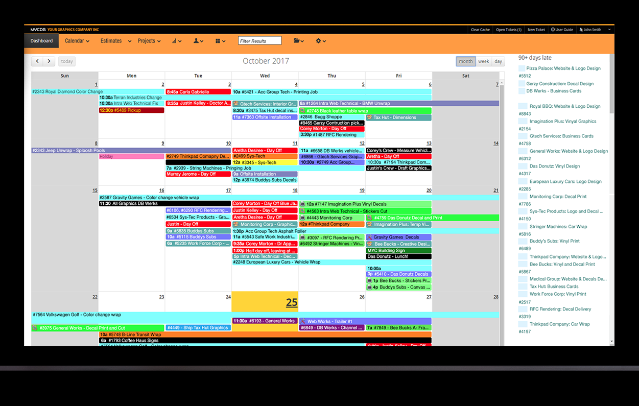 MYCDB - Calendar Overview on Smart TV