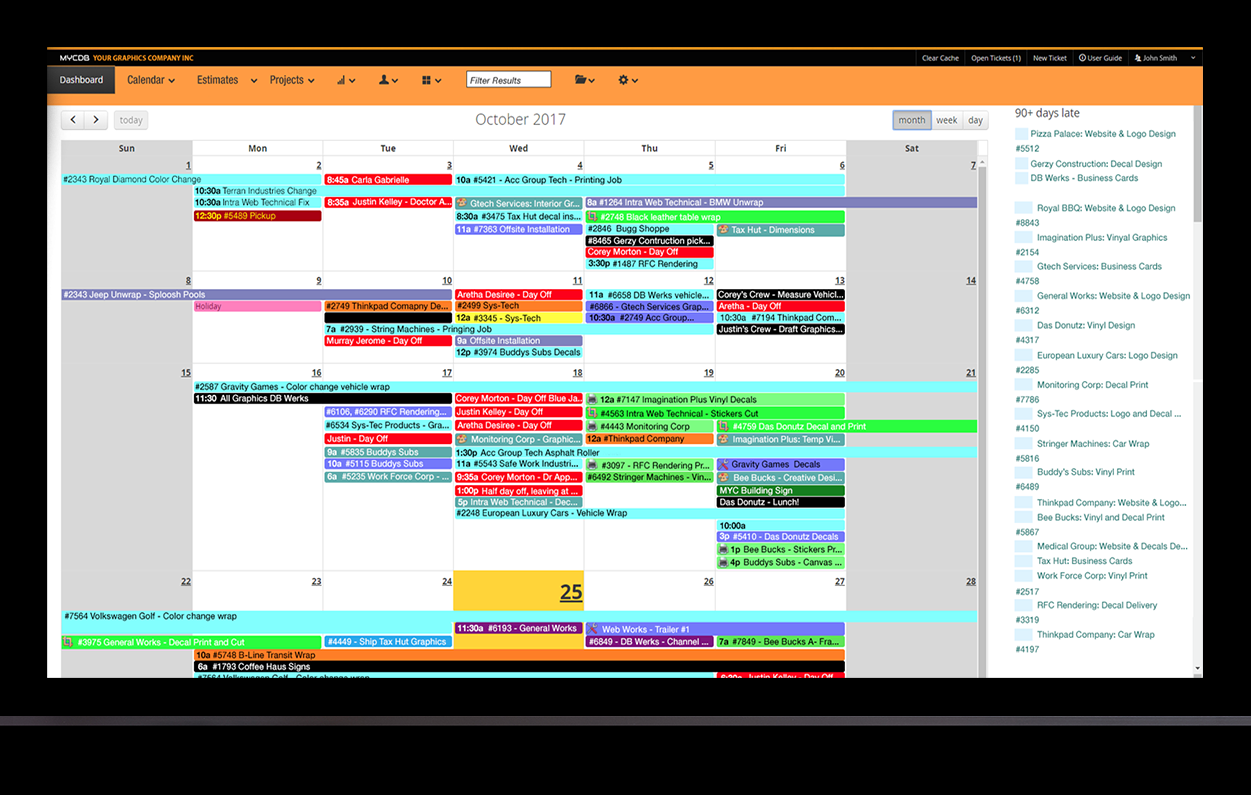 CalendarScreenOnDisplay(SmartTv) Project Tray